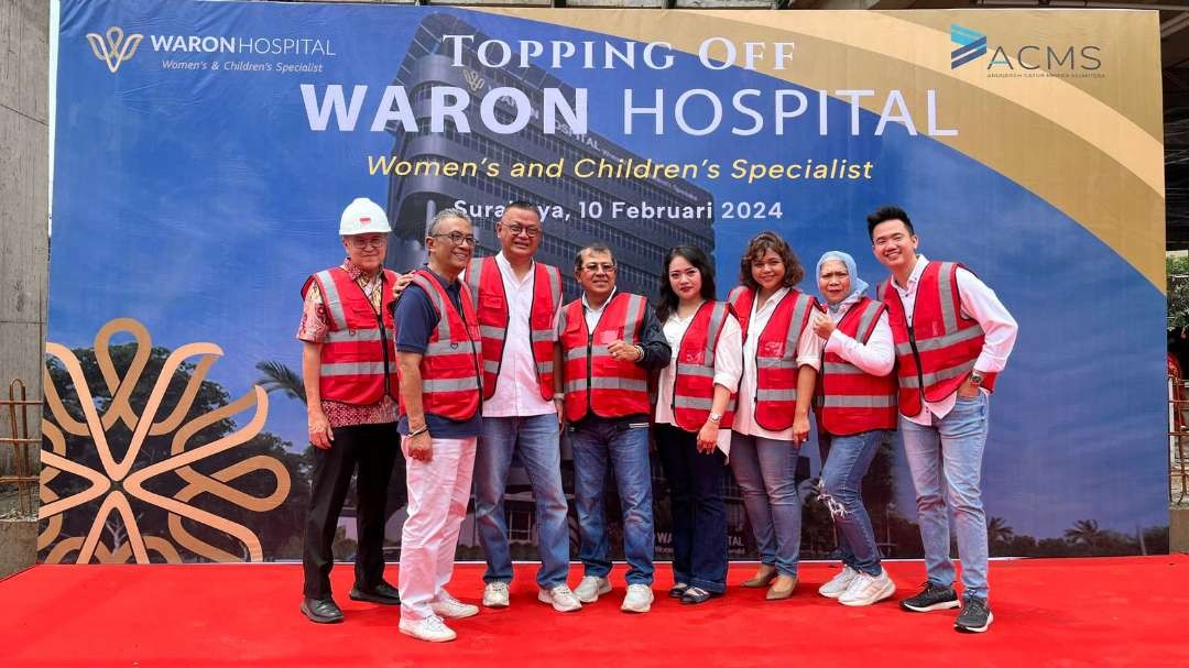 Topping off ceremony pembangunan proyek Waron Hospital, Sabtu 10 Februari 2024. (Foto: Dokumentasi Waron Hospital)