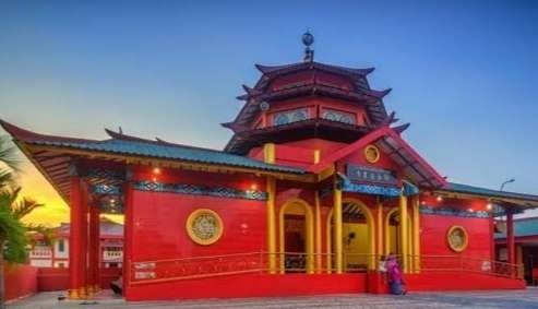 Masjid Muhammad Cheng Ho, Surabaya. Dakwah Islam di Bumi Nusantara. (Foto:afi/ngopibareng.id)