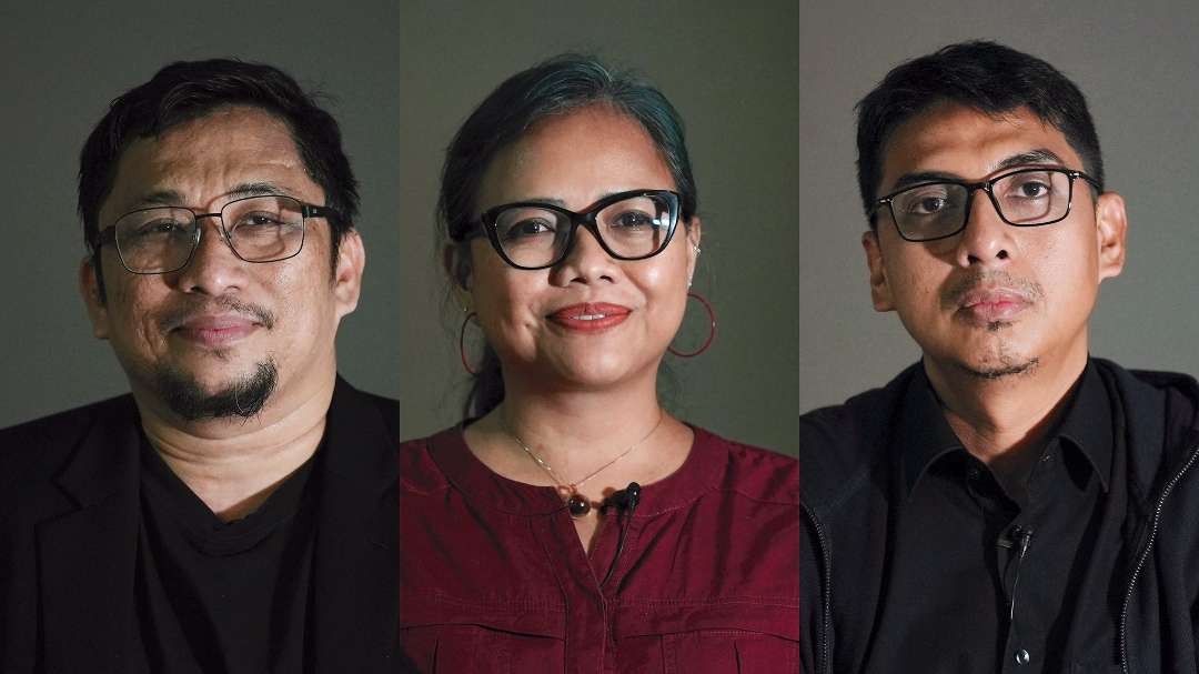 Feri Amsari (kiri), Bivitri Susanti, dan Zainal Arifin Mochtar, bintang film dokumenter Dirty Vote. (Foto: YouTube)