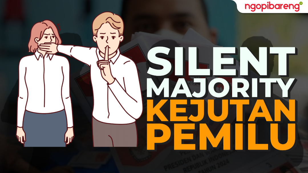 Silent majority tak terjaring lembaga survei beri kejutan di hasil Pemilu Indonesia, Rabu 14 Februari 2024. (Ilustrasi: Chandra Tri Antomo/Ngopibareng.id)