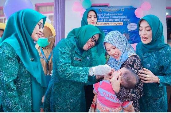 Kabupaten Lumajang, Jawa Timur, memulai putaran kedua pemberian Sub PIN Polio, pada Senin, 19 Februari 2024, hari ini. (Foto: Kominfo Lumajang)