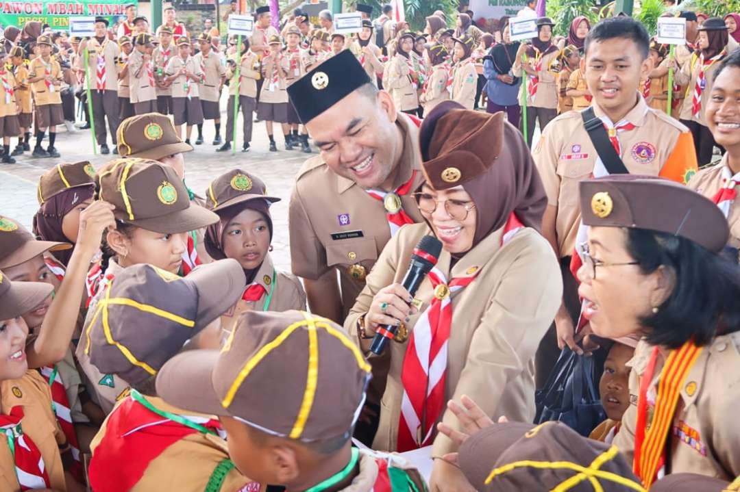 Pembukaan Pesta Siaga Kwarcab Pramuka tingkat kabupaten di SMA Negeri 1 Randublatung. (Foto: Istimewa)