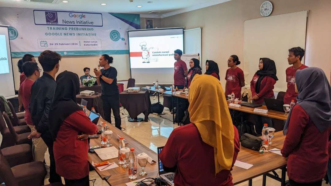 Puluhan Jurnalis Kediri Raya Ikut Training Prebunking AJi Kediri (Istimewa)