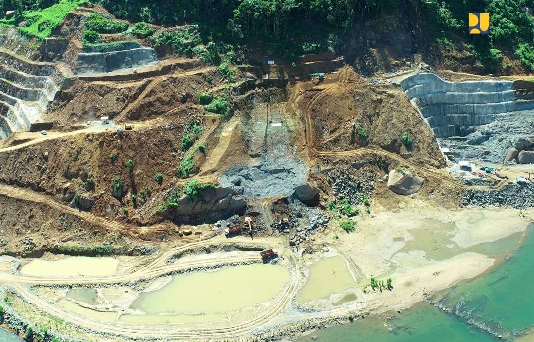 Bendungan Budong-Budong di Kabupaten Mamuju Tengah, Provinsi Sulawesi Barat (Sulbar). (Foto: Dokumentasi PUPR)