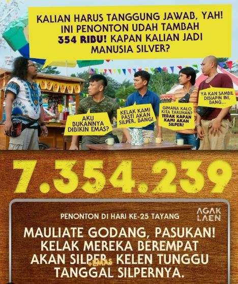 Nazar Indra Jegel jadi manusia silver saat film Agak Laen tembus 7 jutaan. (Foto: Instagram)