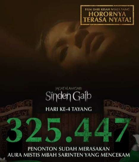 Film Sinden Gaib tayang empat hari di bioskop sudah ditonton sebanyak 325.447 orang. (Foto: Instagram @sindengaib)