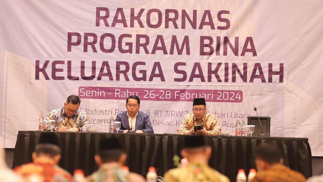 Kementerian Agama rumuskan jenis layanan Kantor Urusan Agama (KUA) untuk semua agama di Rakornas Program Bina Keluarga Sakinah, Ditjen Bimas Islam. (Foto: Dok Kemenag)