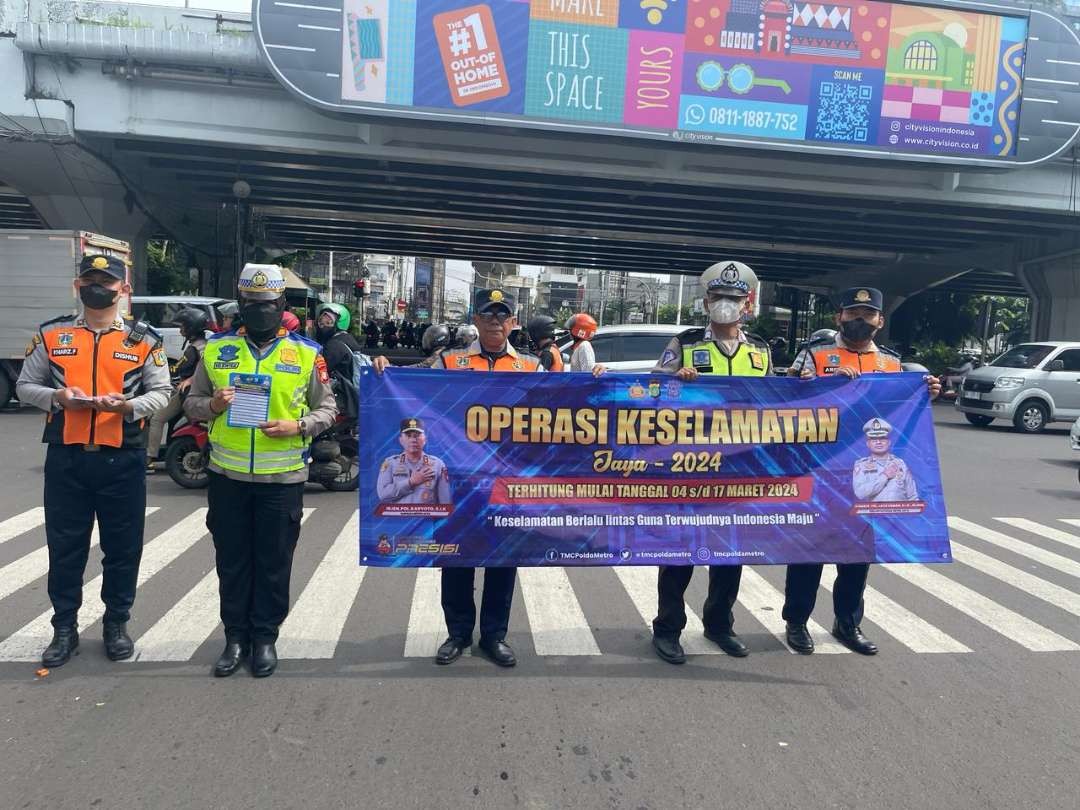 Operasi Keselamatan digelar serentak di seluruh Indonesia, 4-17 Maret 2024. (Foto: X TMC Polda Metro Jaya)