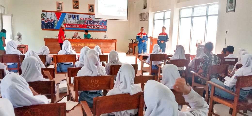 PWI Blora Goes To School bareng Pertamina EP Field Cepu Zona 11.