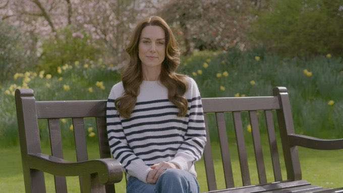 Kate Middleton umumkan diagnosa kanker lewat pesan video. (Foto: BBC)