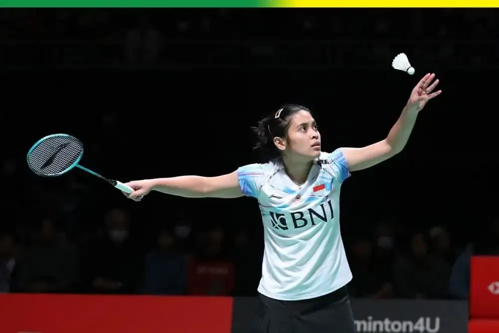 Pebulutangkis tunggal putri Indonesia, Gregoria Mariska Tunjung, harus puas menjadi runner-up Swiss Open 2024 setelah dikalahkan oleh Carolina Marin. (Foto: PBSI)