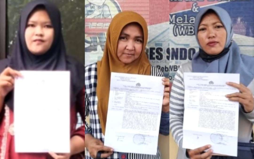 Tiga emak-emak melaporkan perempuan pemilik butik ke Polres Situbondo, karena telah menggelapkan uang tabungan lebaran mencapai ratusan juta rupiah. (Foto: Dok.Humas Polres Situbondo)