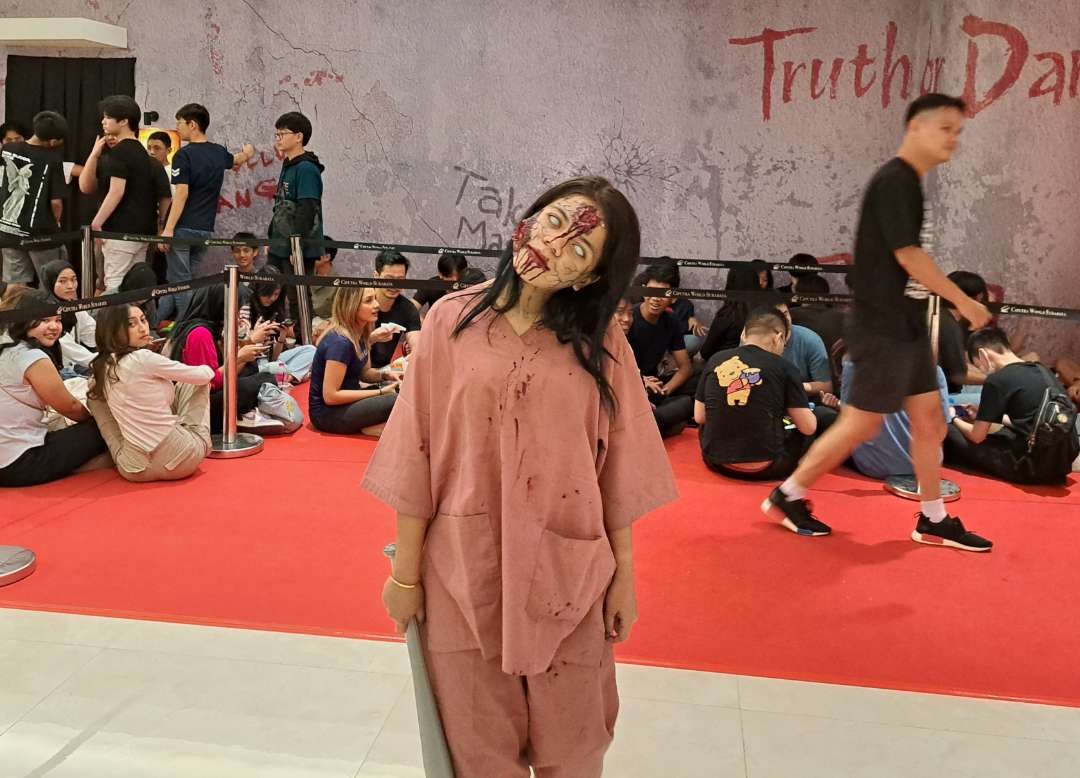 Bertemu zombie di Pandora Nighmare bisa jadi referensi libur Lebaran di Surabaya. (Foto: Pita Sari/Ngopibareng.id)