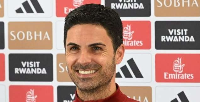 Mikel Arteta menolak kabar yang menyebutkan dirinya akan pindah ke Barcelona pada musim depan. (Foto: X/@Arsenal)