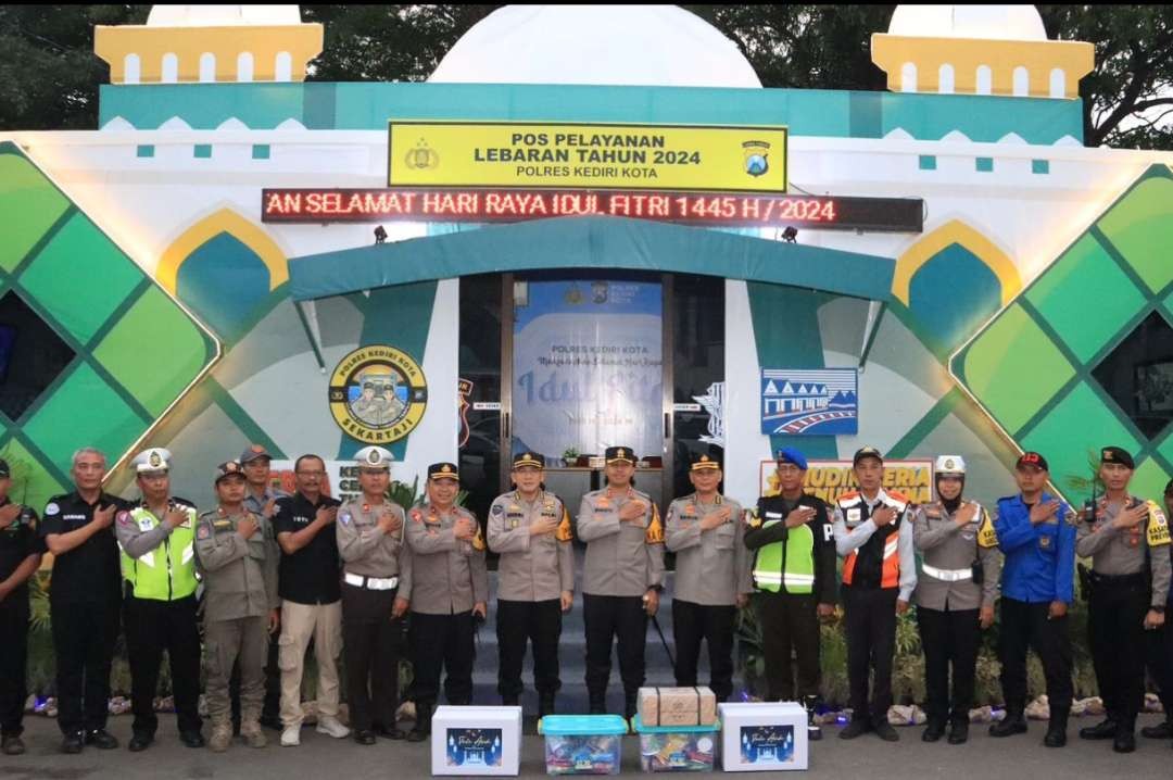 Pengecekan Operasi Ketupat Semeru 2024 Wilayah Hukum Polres Kediri Kota oleh Pamatwil Polda Jatim. (Foto: Istimewa)