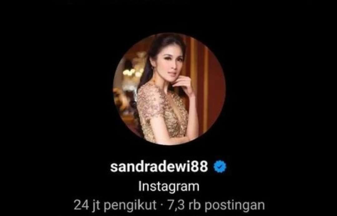 Akun Instagram Sandra Dewi punya 24 juta pengikut. (Foto: Tangkapan layar)