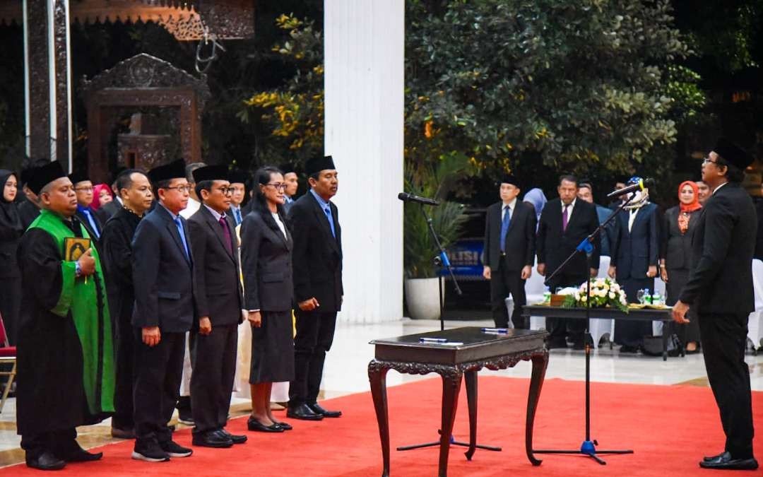 Pelantikan pejabat Pemkab Sidoarjo, 22 Maret 2024 lalu (foto :Aini/Ngopibareng.id)