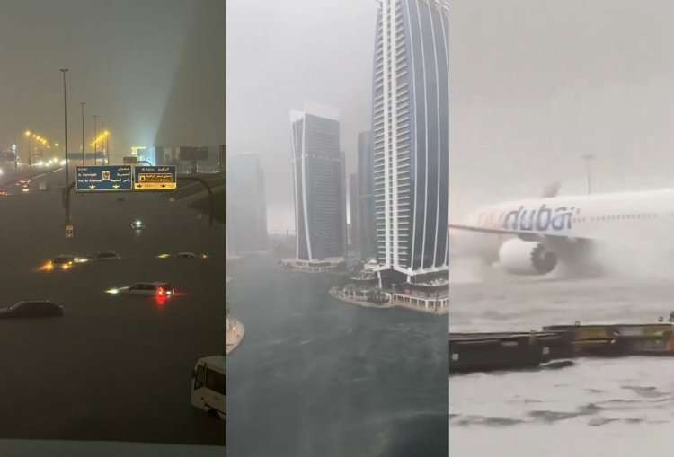 Dubai banjir dikaitkan netizen dengan azab seks menyimpang, porta potty. (Foto: Kolase/Istimewa)