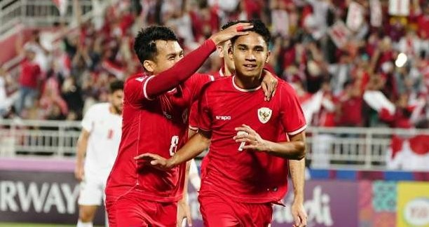 Mencetak brace, Marselino Ferdinan menjadi bintang dalam duel lawan Yordania. (Foto: PSSI)