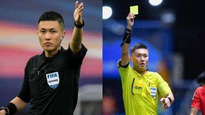 Wasit utama Shen Yinhao memimpin laga semifinal Piala Asia U-23, Timnas Indonesia vs Uzbekistan, Senin 29 April 2024. (Foto: X)