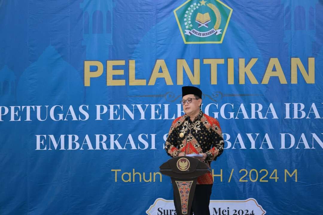 Herdaus yang baru dilantik sebagai Wakil Ketua PPIH Embarkasi/Debarkasi Surabaya. (Foto: Humas Kemenkumham Jatim)