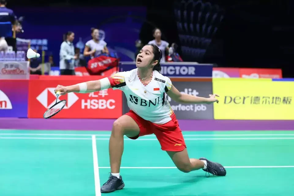 Ester membawa tim Uber Indonesia maju ke semifinal usai kalahkan Thailand. (Foto: PBSI)