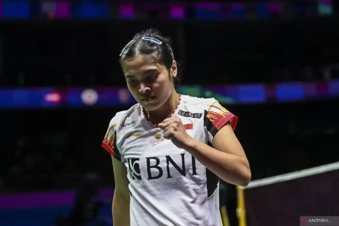 Gregoria Mariska Tunjung membuka kemenangan pertama Indonesia atas Korea Selatan pada babak semifinal Piala Uber 2024. (Foto: Ant)