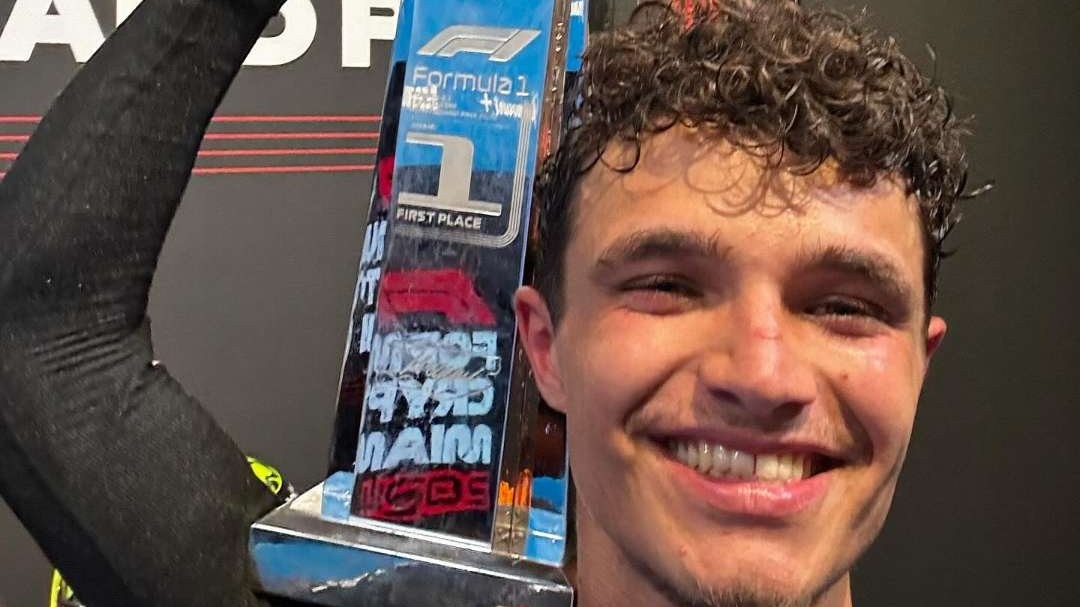 Lando Norris raih kemenangan perdana sebagai juara F1 Miami, Senin 6 Mei 2024 dini hari waktu Indonesia. (Foto: X F1)