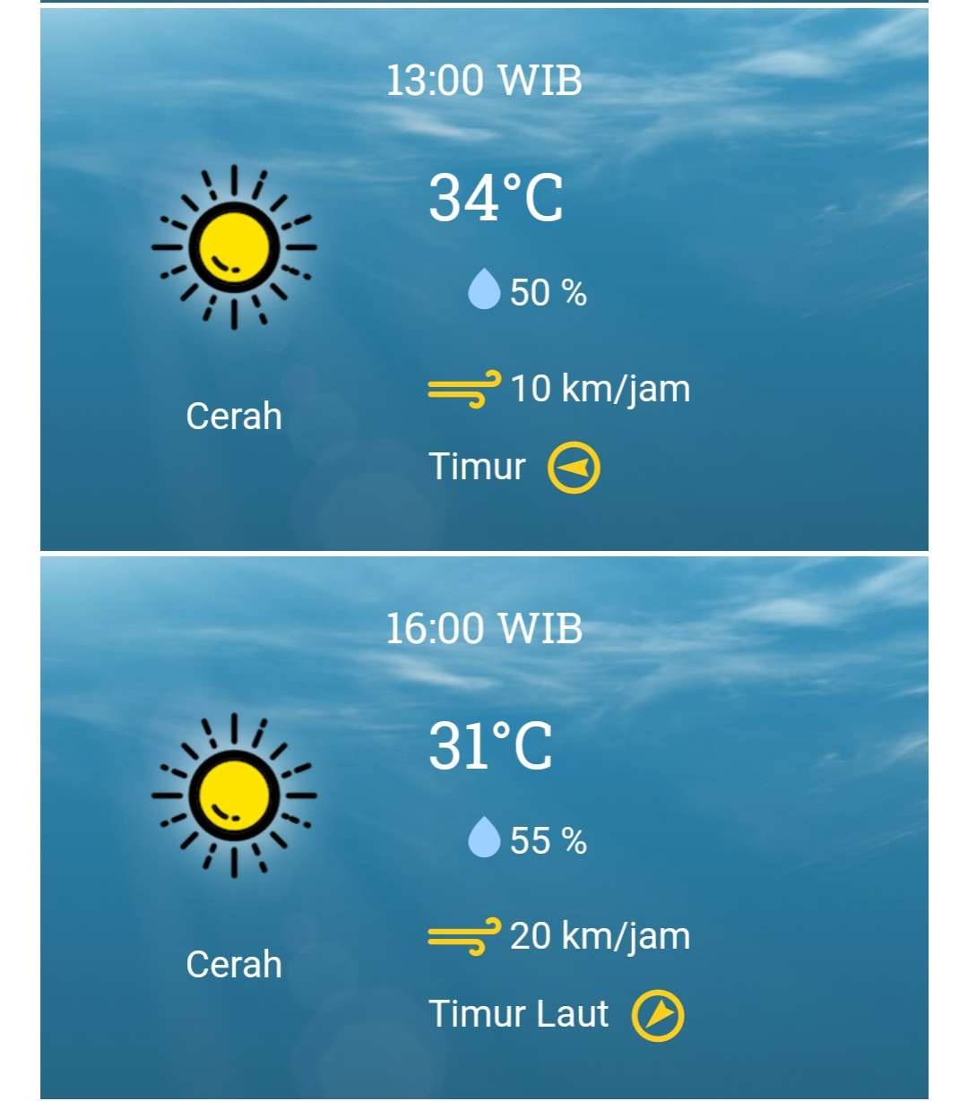 Prakiraan cuaca Surabaya dan sekitarnya, Selasa 7 Mei 2024 pukul 13.00 hingga 16.00 WIB. (Grafis: BMKG)