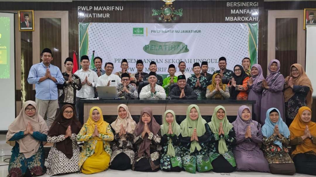 Pelatihan Pengembangan Sekolah Unggulan,di Auditorium KH. M. Hasyim Latief Lt.4, Gedung Ma'arif NU Jatim. (Foto: Maarif jatim for ngopibareng.id)