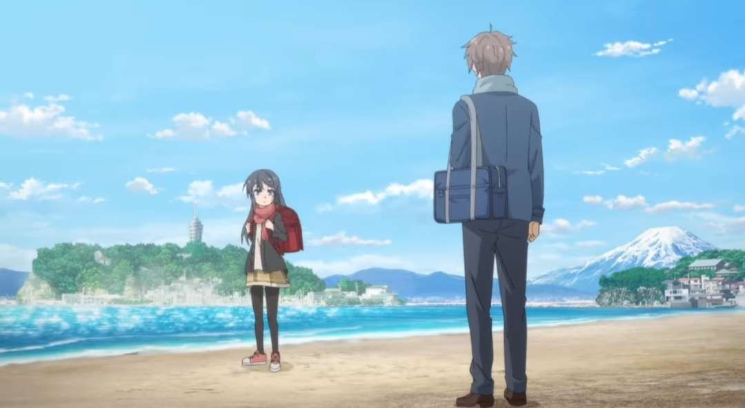 Salah satu adegan film anime Rascal Does Not Dream of a Knapsack Kid. (Foto: CloverWorks)