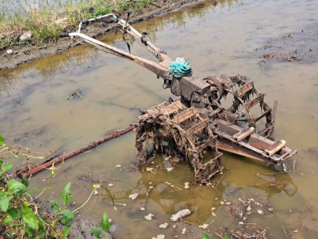 Hand Tractor milik korban yang dicuri mesin dieselnya (Foto: Istimewa)