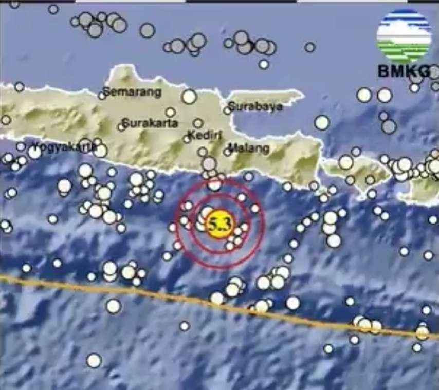 Gempa Malang, Selasa 21 Mei 2024. (Foto: BMKG)