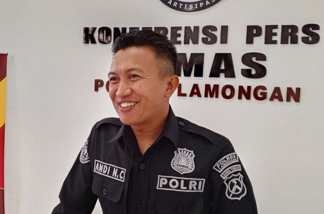 Kasi Humas Polres Lamongan, Ipda Andi Nur Cahyo. (Foto: Imron Rosidi/Ngooibareng.id)