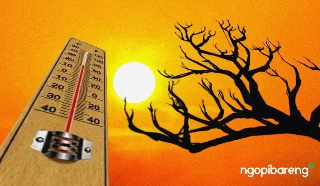 Prakiraan cuaca BMKG untuk wilayah Surabaya dan sekitarnya suhu panas 35 derajat celsius pada Kamis 30 Mei 2024. (Ilustrasi: Ngopibareng.id)