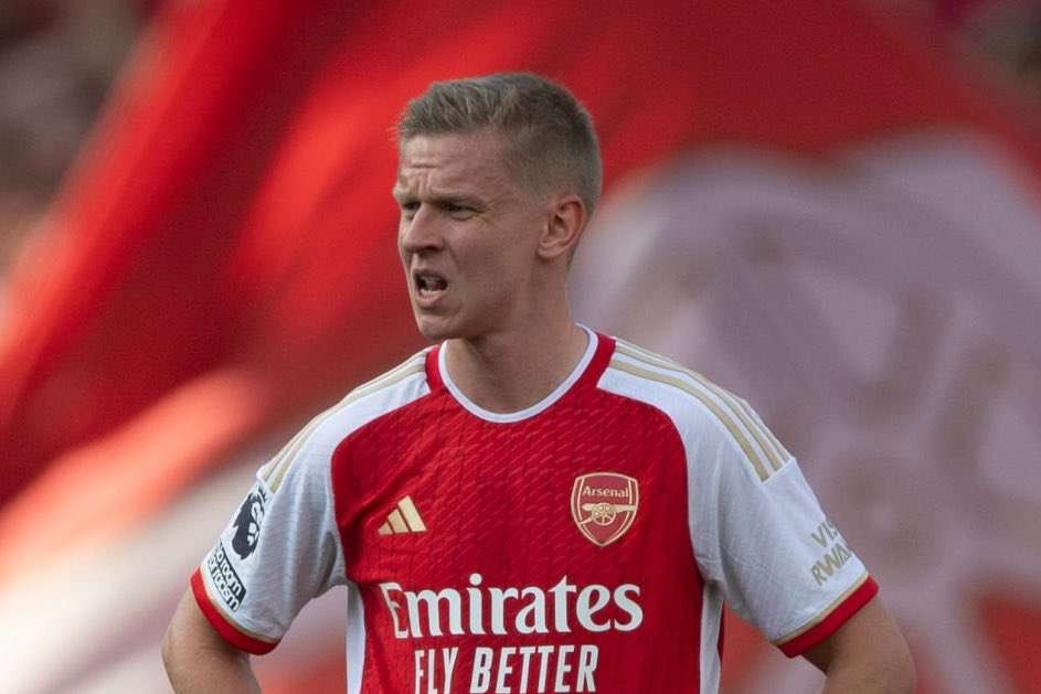 Bek kiri Arsenal, Oleksandr Zinchenko, sedang dalam radar Bayern Munchen. (Foto: X)