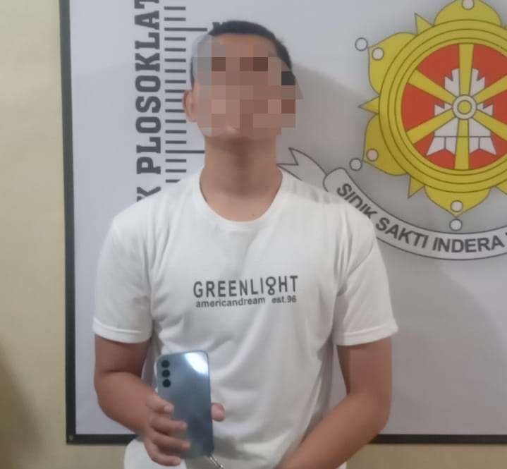 Pemuda di Kediri gasak HP milik mantan pacar. (Foto: Istimewa)
