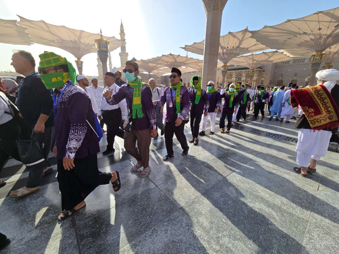 PPIH mengimbau jemaah agar memprioritaskan ziarah Raudhah sebelum melakukan ziarah ke lokasi ziarah lainnya, seperti masjid quba, dan sebagainya. (Foto: Dok MCH 2024)