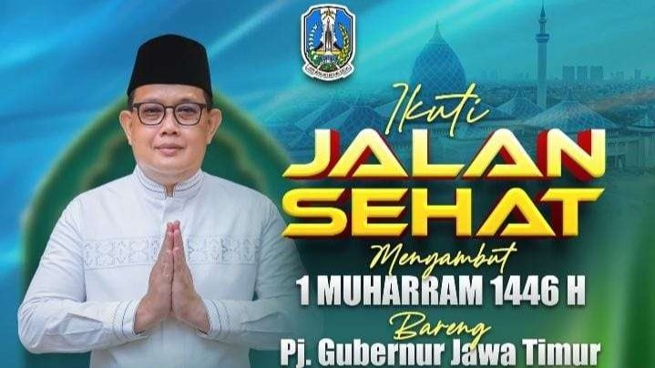 Jalan Sehat Menyambut 1 Muharram 1446 Hijriah di Masjid Nasional Al Akbar Surabaya, Sabtu 6 Juli 2024. (Foto: Istimewa)