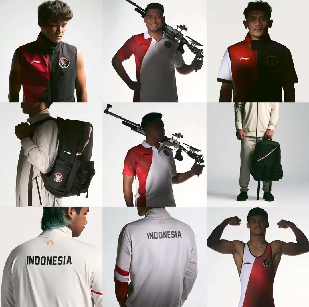 Tas hingga jaket untuk dipakai kontingen Indonesia. (Foto: Instagram)