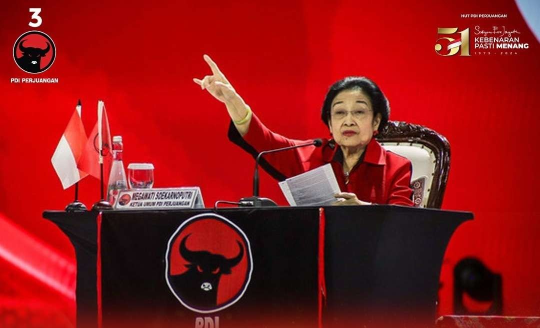 Ketua Umum PDIP, Megawati Soekarnoputri melantik pengurus partai hingga 2025. (Foto: Instagram PDIP)