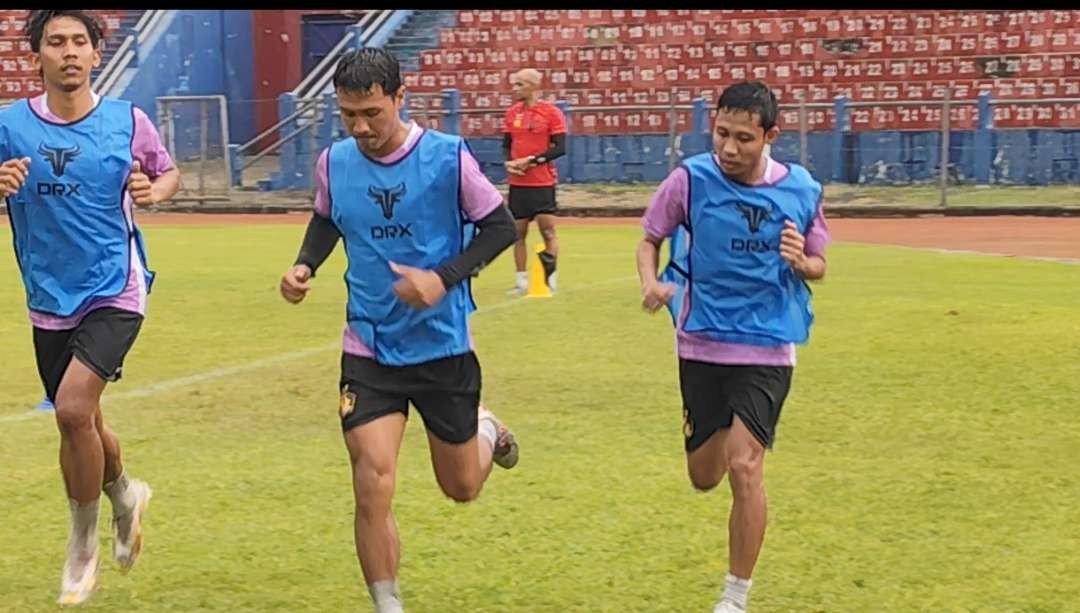 Rekrutan anyar Persik Kediri, Evan Dimas, mulai berlatih bersama Persik Kediri. (Foto: Fendhy Lesmana/Ngopibareng.id)