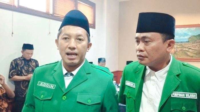 Ketua Umum Pimpinan Pusat GP Ansor Addin Jauharuddin, saat di Mataram, NTB