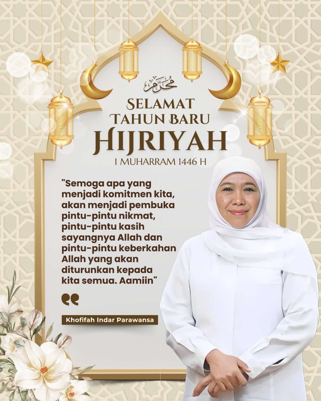 Khofifah Indar Parawansa memaknai Tahu Baru Islam. (Foto: Istimewa)