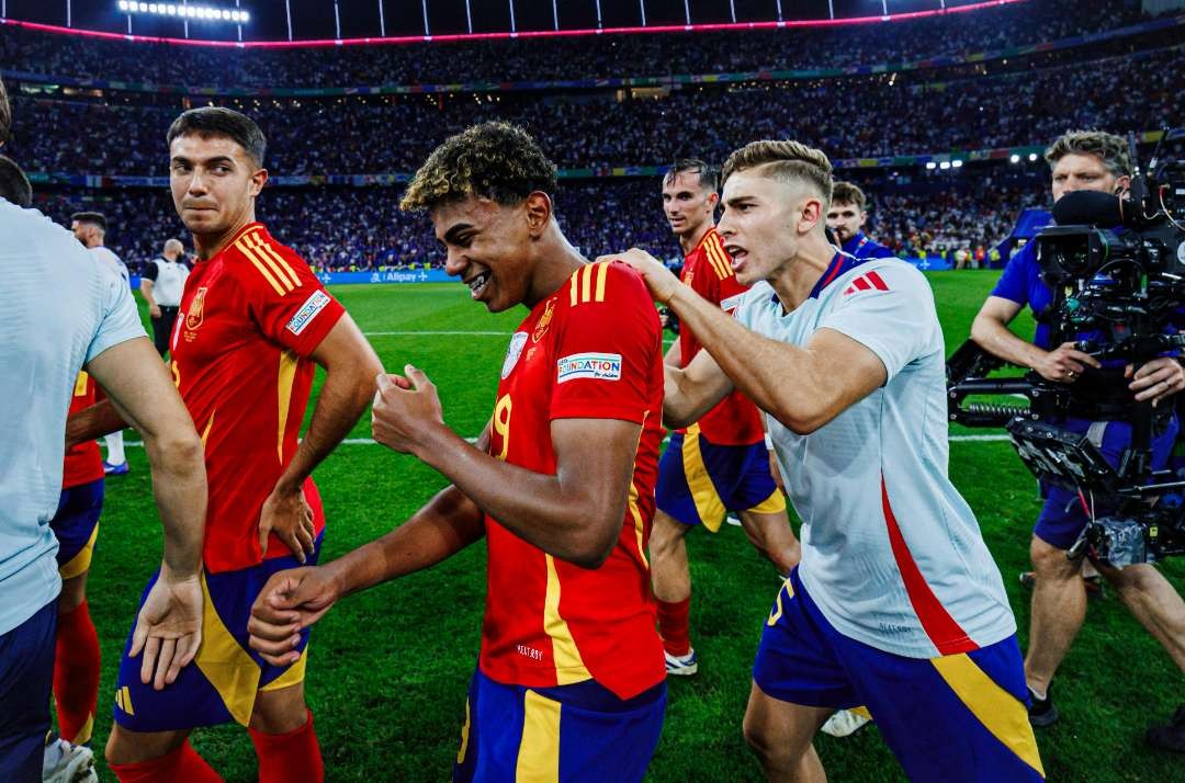 Bintang muda Lamine Yamal menjadi pahlawan dalam kemenangan Spanyol atas Prancis di semifinal Euro 2024. (Foto: X/@SEFutbol)