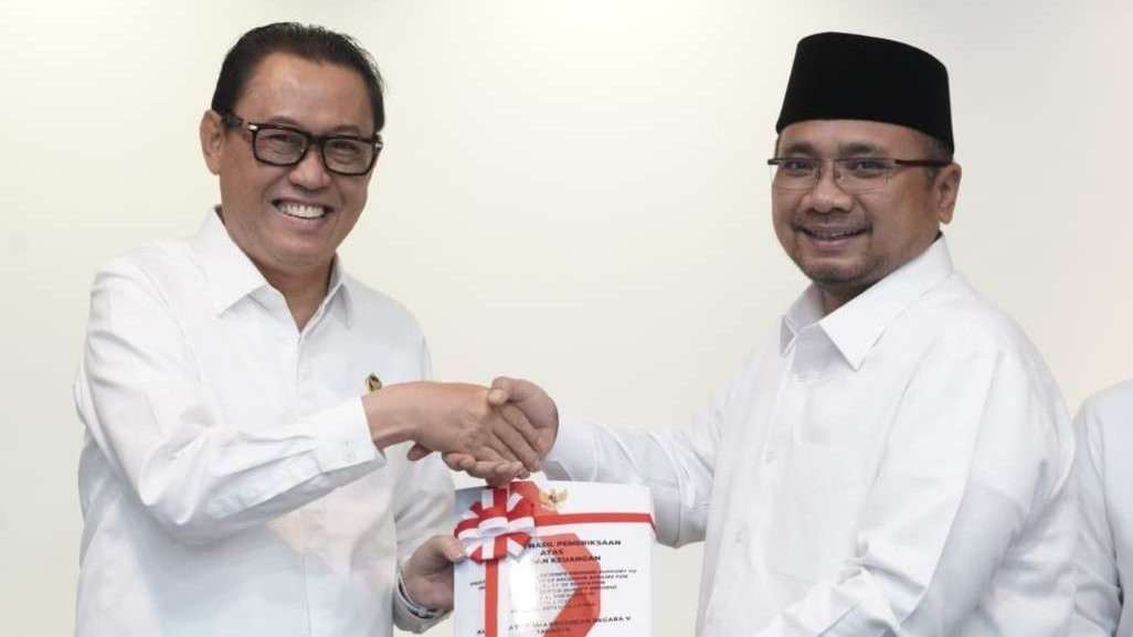 Kementerian Agama kembali meraih opini Wajar Tanpa Pengecualian (WTP) dari Badan Pemeriksa Keuangan (BPK) atas hasil pemeriksaan laporan keuangan tahun 2023. (Foto: Dok Kemenag)