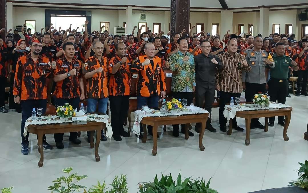 Suasana oelantikan MPC Pemuda Lamongandi.Pendapa.Lokatantra Pemkab Lamongan (Foto :Imron Rosidi)