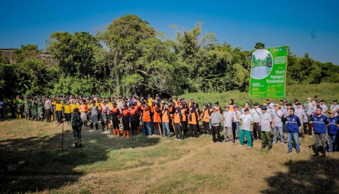 Apel dalam memperingati Hari Sungai Nasional 2024 di dekat Sungai Bedadung, Jember (Foto: Dok Diskominfo Jember)