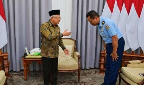 Kepala Staf TNI Angkatan Udara (Kasau) Marsekal TNI M. Tonny Harjono menemui Wakil Presiden (Wapres) Ma’ruf Amin di kediaman resminya, Jl. Diponegoro Menteng Jakarta. (Foto: Setpres )