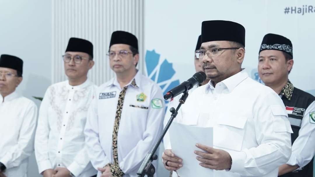 Menteri Agama Yaqut Cholil Qoumas menyebut ada lima inovasi yang menjadi kunci suksesnya penyelenggaraan ibadah haji 1445 H/2024 M. (Foto: Kemenag)